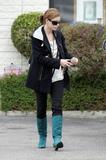 Jessica Biel out and about in aqua boots