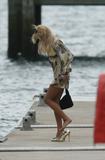 Tara Reid - Shows some cleavage at a photoshoot in Sydney Harbour