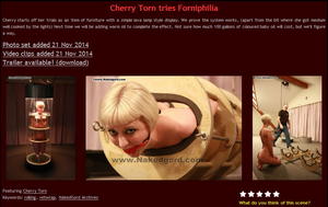 House of Gord: Cherry Torn tries Forniphilia (2 Clip)