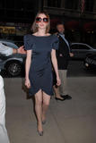 Anne Hathaway leggy out and about on the Upper Eastside promoting her new movie Get Smart